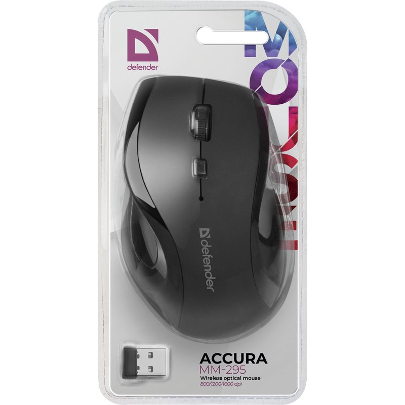 Defender ACCURA MM-295 souris Bureau Droitier RF sans fil Optique 1600 DPI