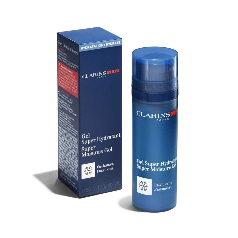 Clarins Men Super Moisture Gel crème hydratante pour le visage Hommes 50 ml