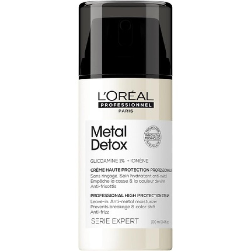 L'Oréal Professionnel Metal Detox Anti-Metal High Protection Cream Leave-In Treatment for Damaged Hair 100ml