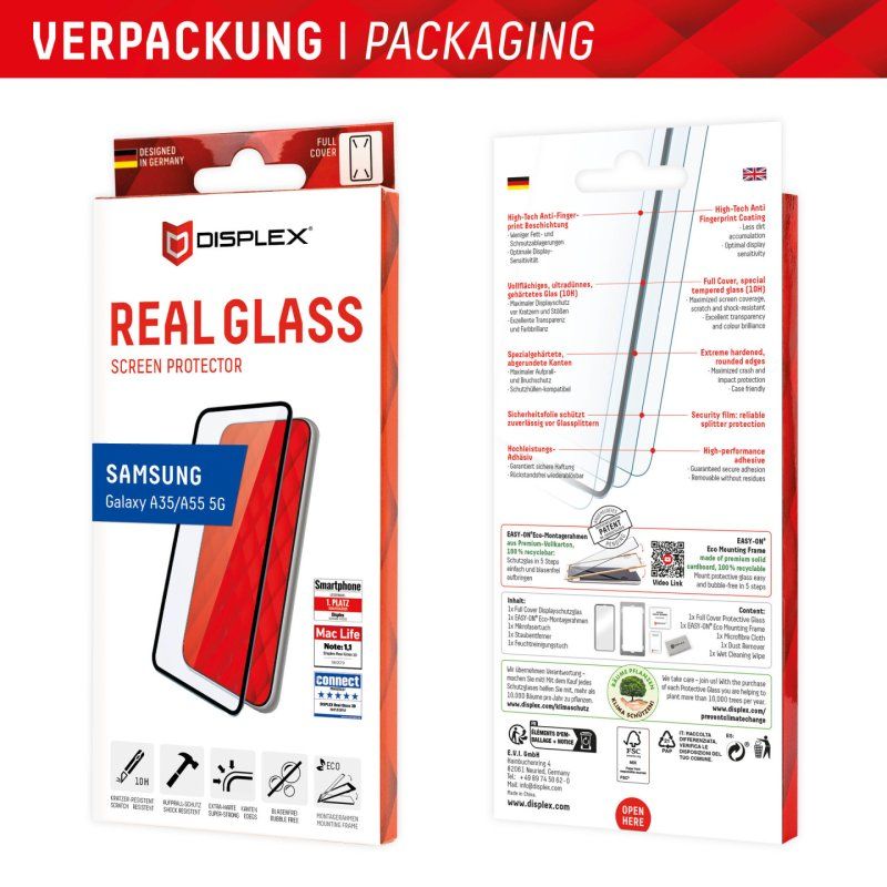 DISPLEX Real Glasschutzfolie FC für Samsung Galaxy A35/A55 5G