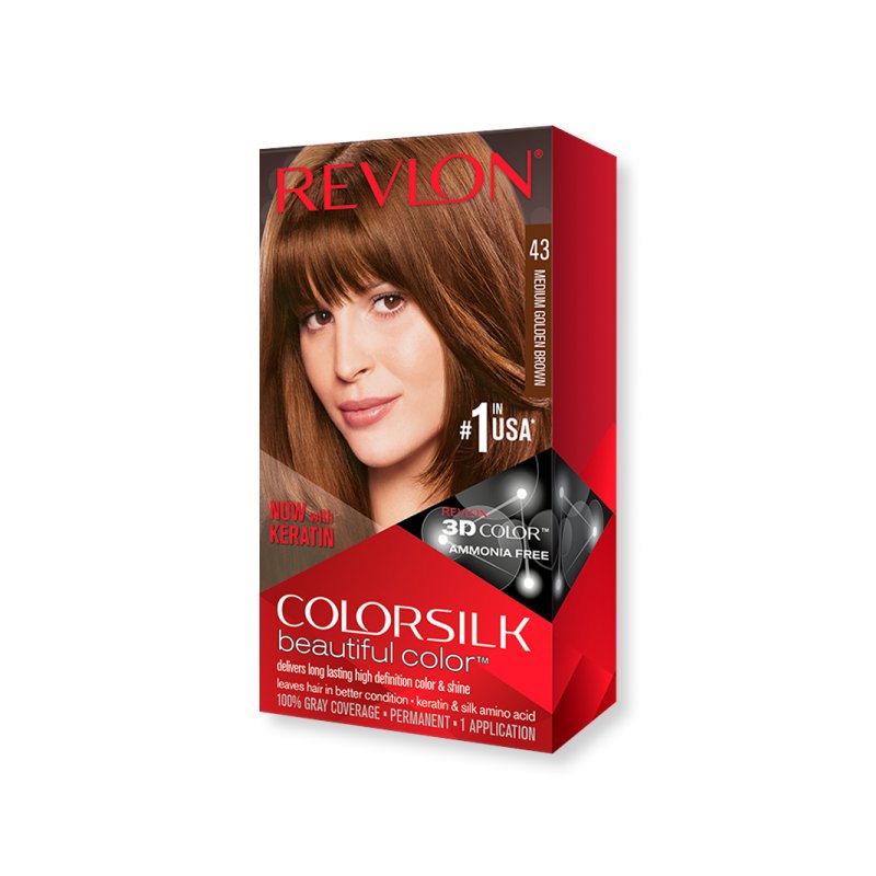 Revlon ColorSilk Beautiful Color 43 Medium Golden Brown