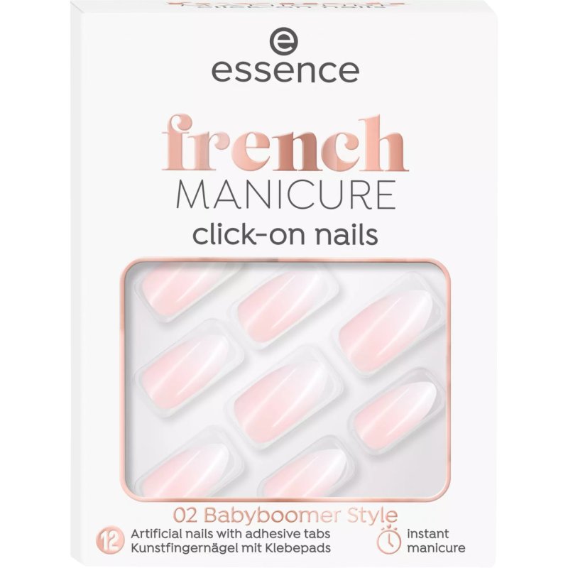 Essence French Manicure Click-On Nails Nude 12pcs