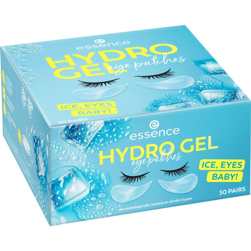 essence HYDRO GEL Eye Patches ICE, EYES, baby! 30 Pairs Moisturizing Cooling Shimmering Vegan Oil-Free