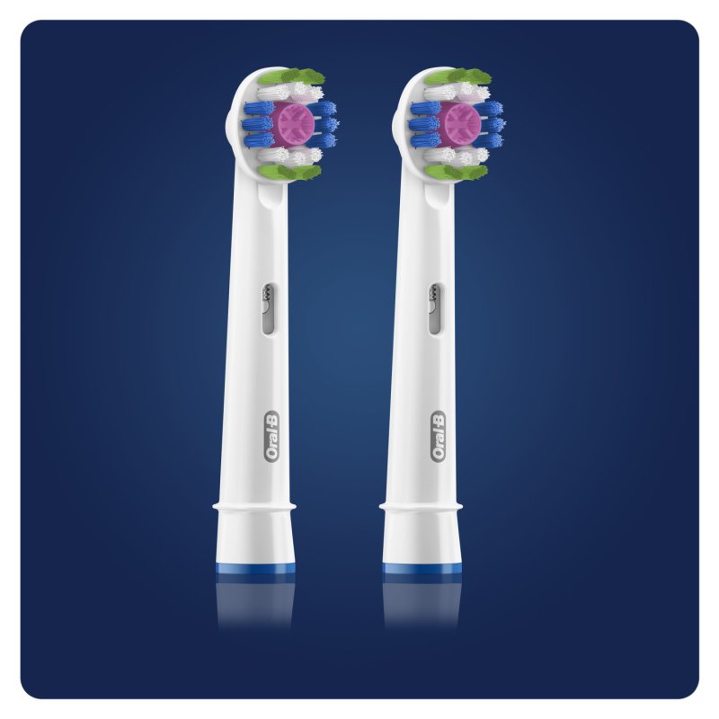 Oral-B 3D White Brossette Avec Technologie CleanMaximiser, Lot De 2