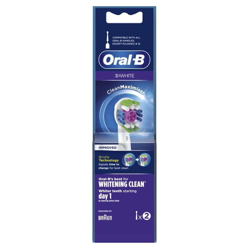 Oral B 3D White Replacement Brush Heads 2 Count