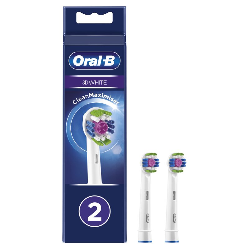 Oral B 3D White Replacement Brush Heads 2 Count