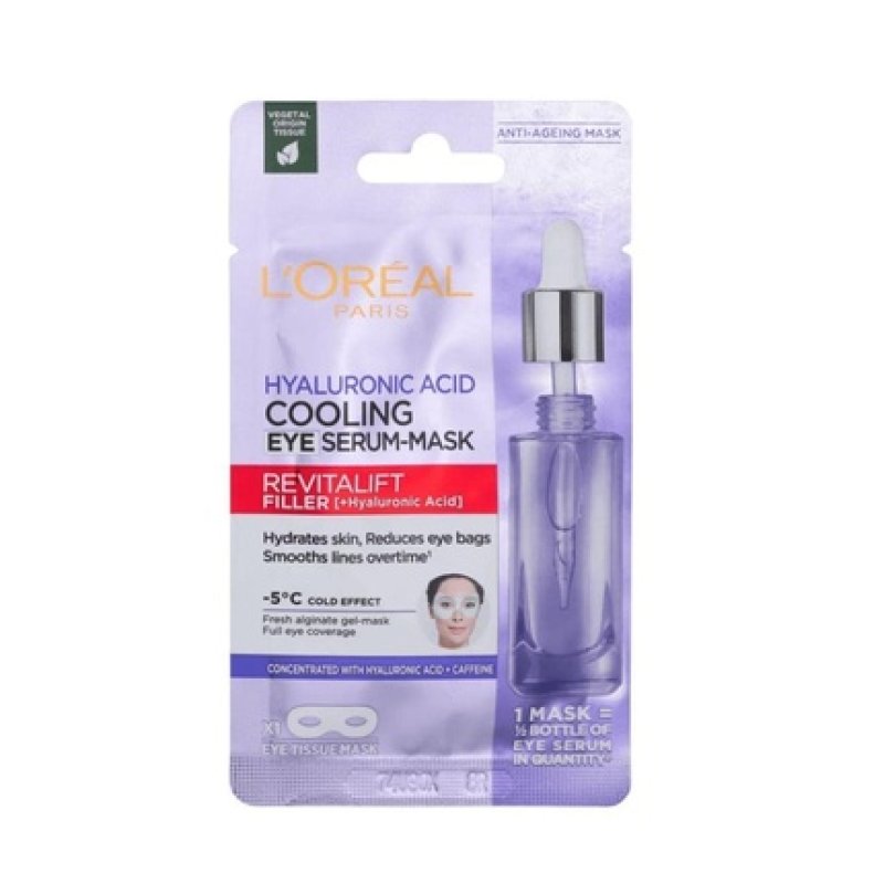 L'Oreal Paris Revitalift Filler Cooling Sheet Eye Serum Mask 11g