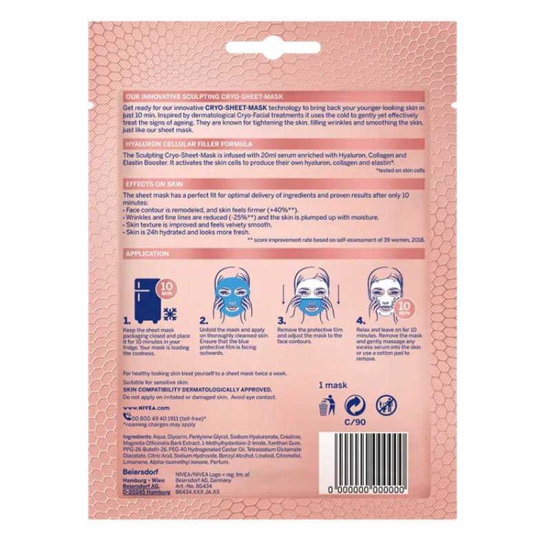 NIVEA 9005800315478 facial mask Hydrating mask Women Sheets
