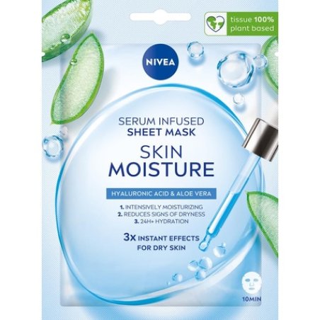 NIVEA SKIN MOISTURE Mouth Mask with Moisture Serum Quiet Shade Clematis Blue