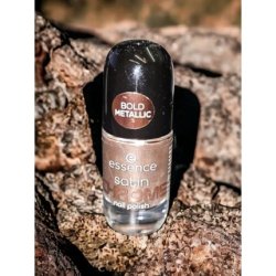 Essence Satin Bold Metallic Chrome Nail Polish 01 Robotic Rose Top Gold