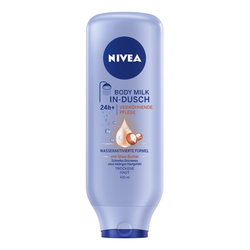 NIVEA In-Shower Soft Milk Body Cream with Shea Butter and 5in1 Moisturizing Formula 400ml