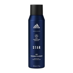 Adidas UEFA Star Edition Deo Body Spray Deodorant Spray for Men Vegan Formula 150ml