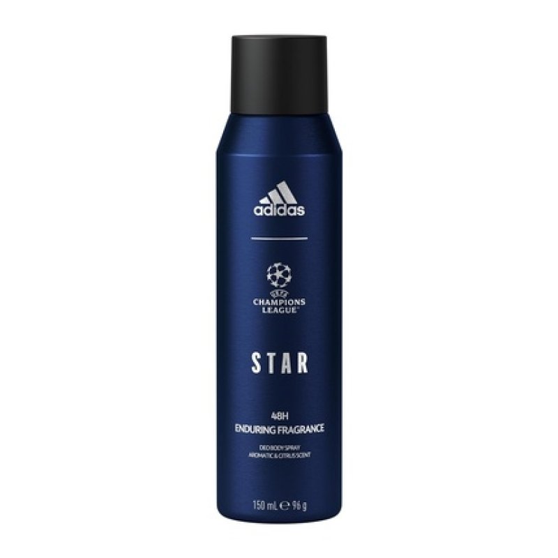 Adidas UEFA Star Edition Deo Body Spray Deodorant Spray for Men Vegan Formula 150ml