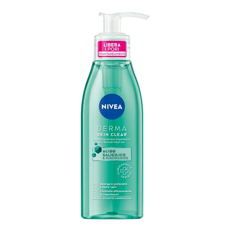 NIVEA Derma Skin Clear Gel nettoyant Unisexe 150 ml