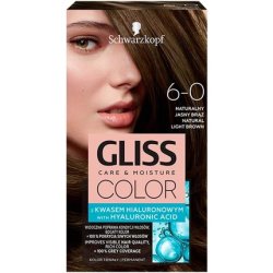 Schwarzkopf Gliss Color Hair Dye Cream 6-0 Natural Light Brown 142ml