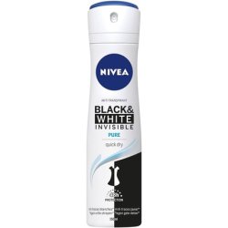 Nivea Antiperspirant Spray Invisible For Black & White Pure 150ml