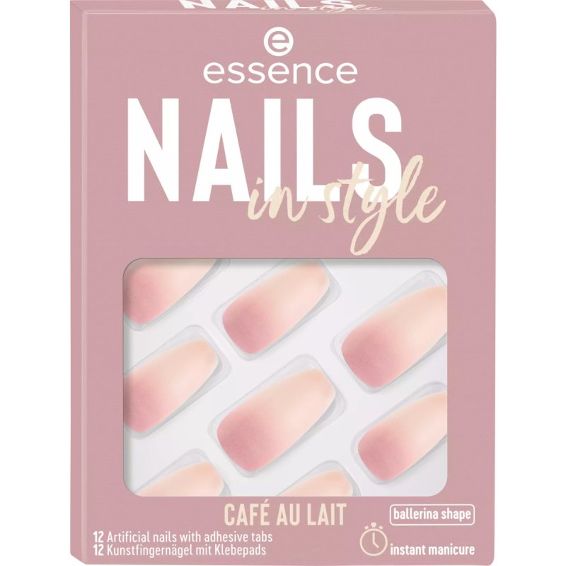 Essence nails in style Finger nails Pink, White Pattern 12 pc(s)