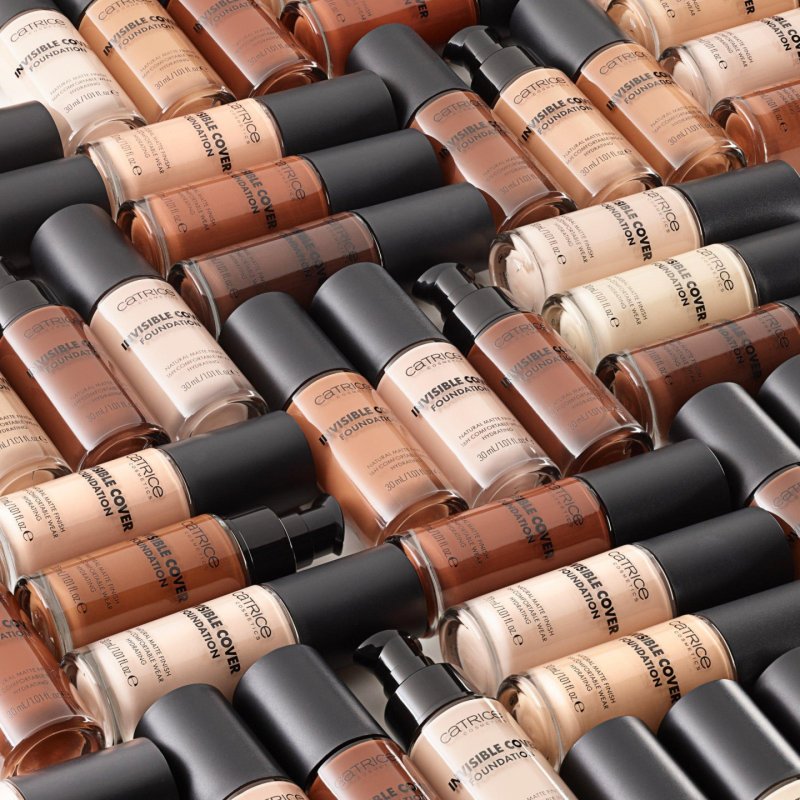 Catrice Invisible Cover Foundation 30ml 012C Nude Moisturizing Long-Lasting Natural for Dry Skin Vegan Oil-Free