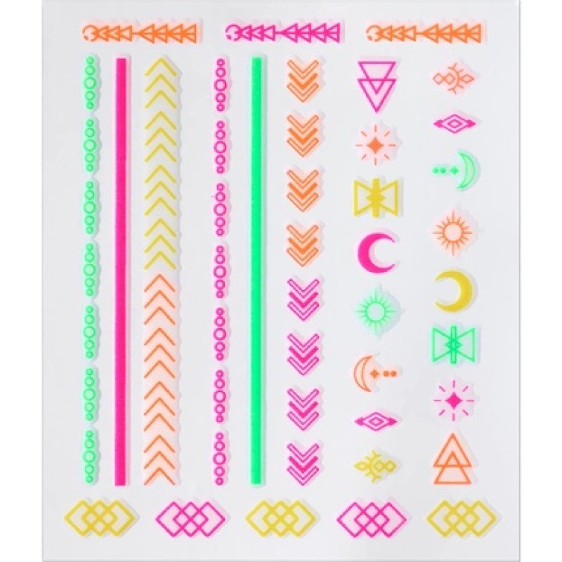 Essence Neon Vibes Nail Art Sticker Multi-color 49 pcs