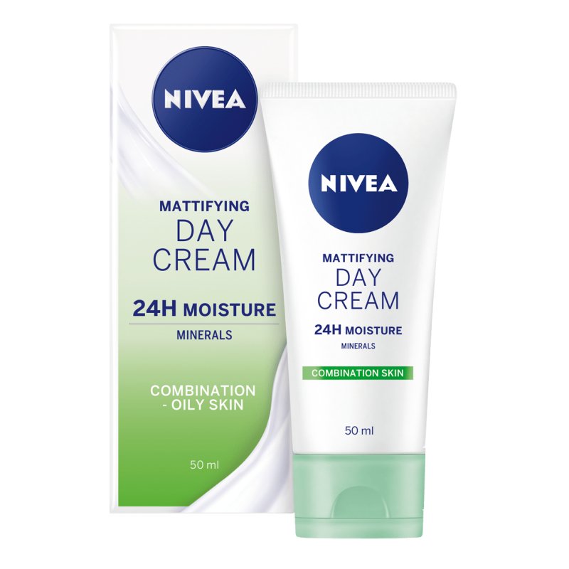 Nivea Oil Free Moisturising Day Cream Combination and Oily Skin Moisturiser Mineral Infused 50ml