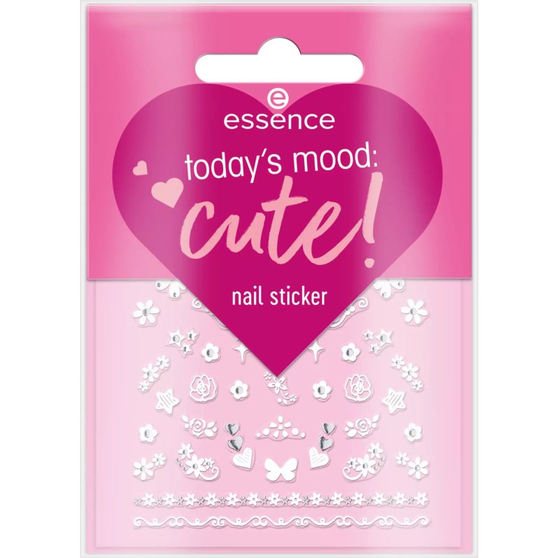 Essence todays mood: cute! nail stickers 44 pc(s) Silver