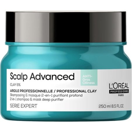 L'Oreal Professionnel Scalp Advanced, Professional Clay Anti-Oiliness 2-In-1 250ml