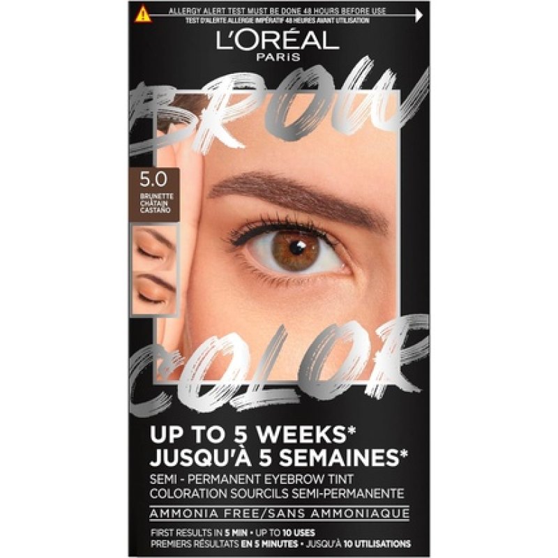 L'Oréal Paris Semi-Permanent Eyebrow Tint Lasts up to 5 Weeks Visible Results in 5 Minutes Ammonia Free Brow Colour