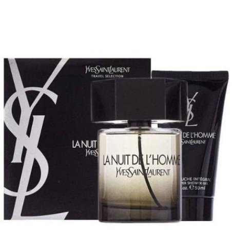 La Nuit De L'homme Yves Saint Laurent Eau de Toilette Spray 3.3 oz & All Over Shower Gel 1.6