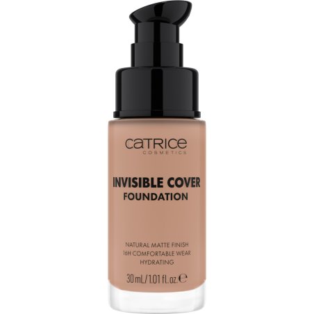 Catrice Invisible Cover Foundation 30ml 035C Nude Moisturizing Long-Lasting Natural for Dry Skin Vegan Oil-Free