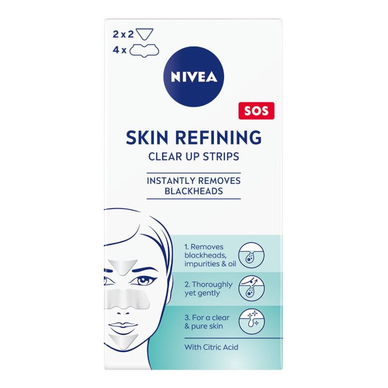 NIVEA Skin Refining Clear-up Strips Bande de nettoyage Femmes