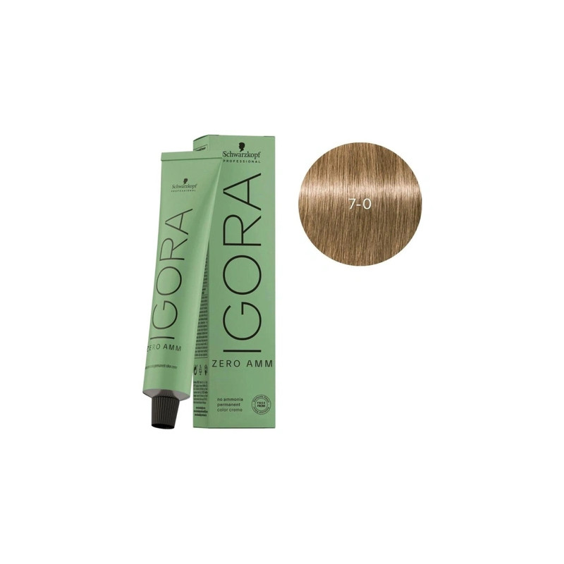 Schwarzkopf Igora Zero Amm 7-0 Medium Blonde Natural 60ml