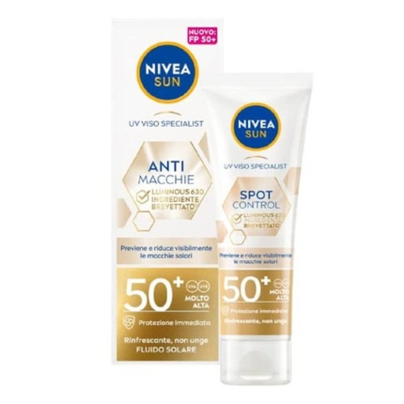 NIVEA SUN Triple Protection Sunscreen SPF 50 40ml Tube - Face Cream with Hyaluronic Acid and Vitamin E for Daily Use