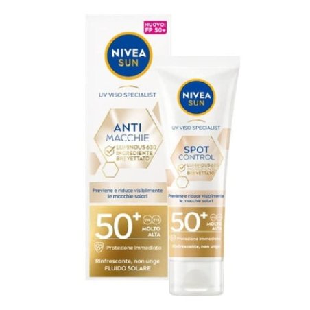 NIVEA SUN Triple Protection Sunscreen SPF 50 40ml Tube - Face Cream with Hyaluronic Acid and Vitamin E for Daily Use