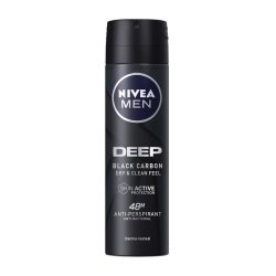 Nivea Men Deep Black Carbon Dry and clean Deodorant Spray 150ml