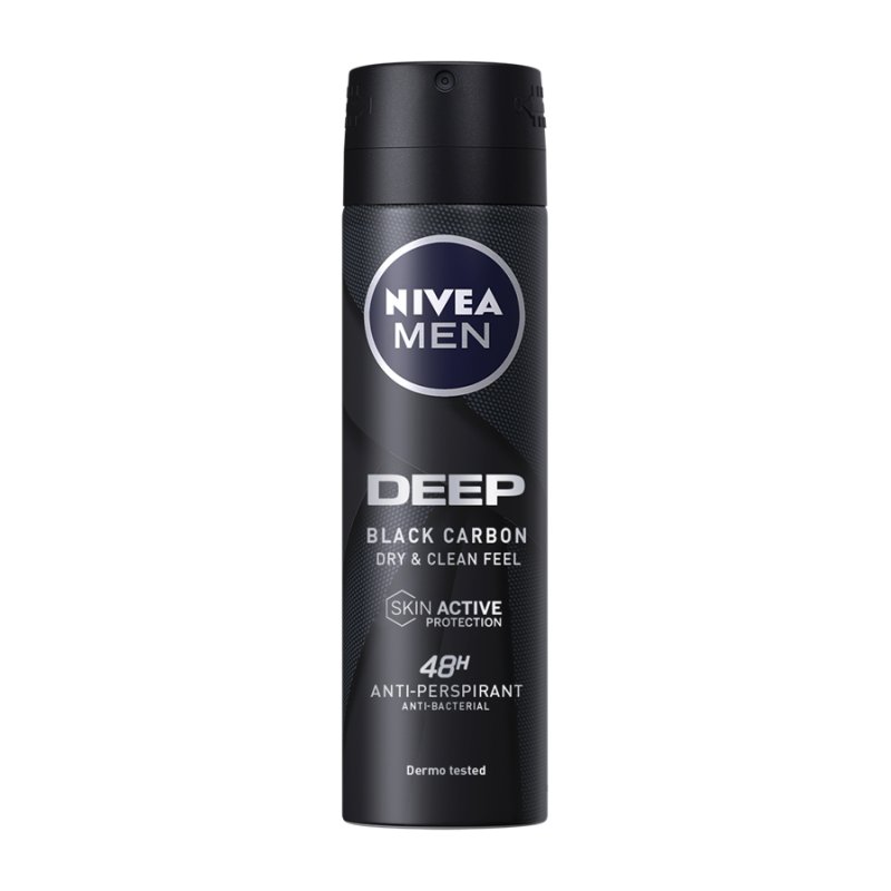 Nivea Men Deep Black Carbon Dry and clean Deodorant Spray 150ml