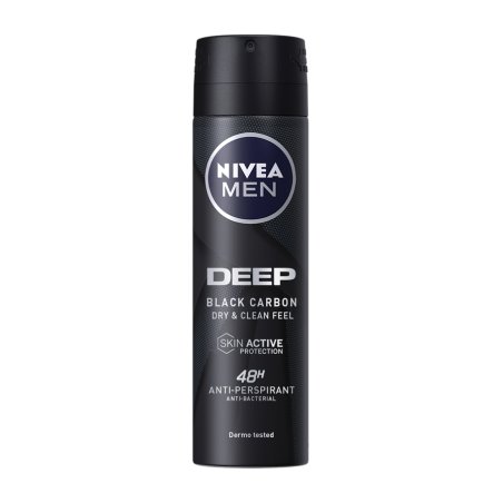 Nivea Men Deep Black Carbon Dry and clean Deodorant Spray 150ml