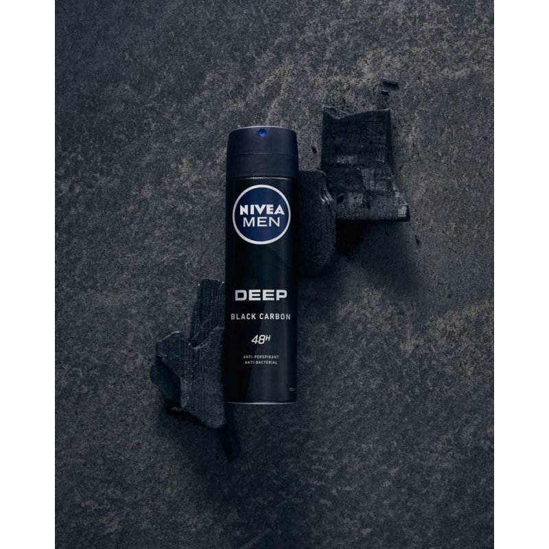 NIVEA Men Deep Black Carbon Hommes Déodorant spray 150 ml 1 pièce(s)