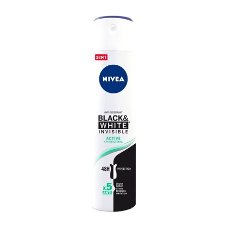 NIVEA Black & White Invisible Active Femmes Déodorant spray 200 ml 1 pièce(s)
