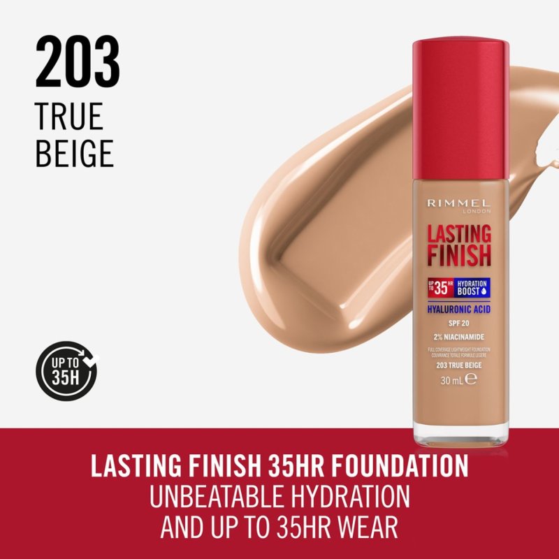 Rimmel Lasting Finish 35 Hour Foundation 203 True Beige