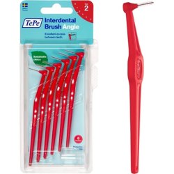 TePe Angle Red Interdental Brushes 0.5mm Size 2 6 Count