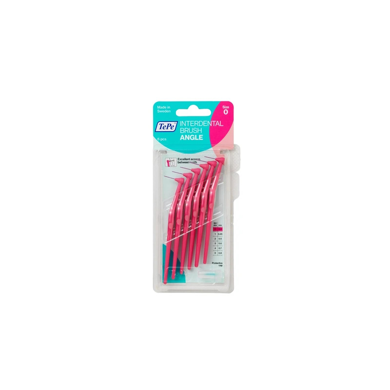 TePe Angle Interdental Brushes 04mm Pink - Pack of 6