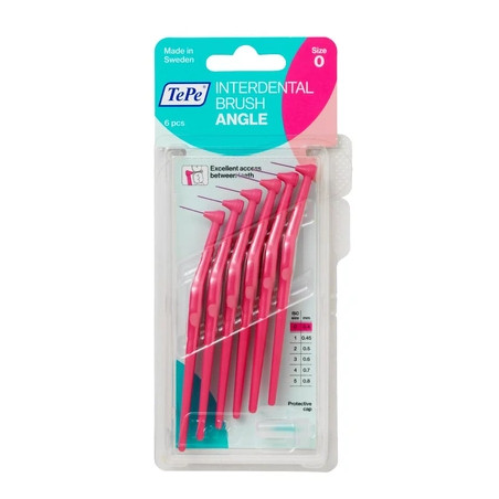 TePe Angle Interdental Brushes 04mm Pink - Pack of 6