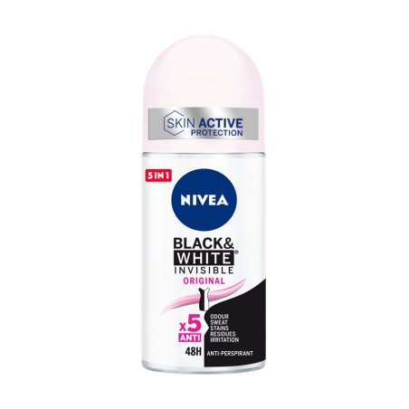 Nivea deodorant roll-on 50ml. Black & white invisible original