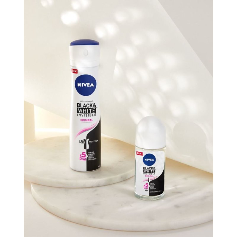 Nivea deodorant roll-on 50ml. Black & white invisible original