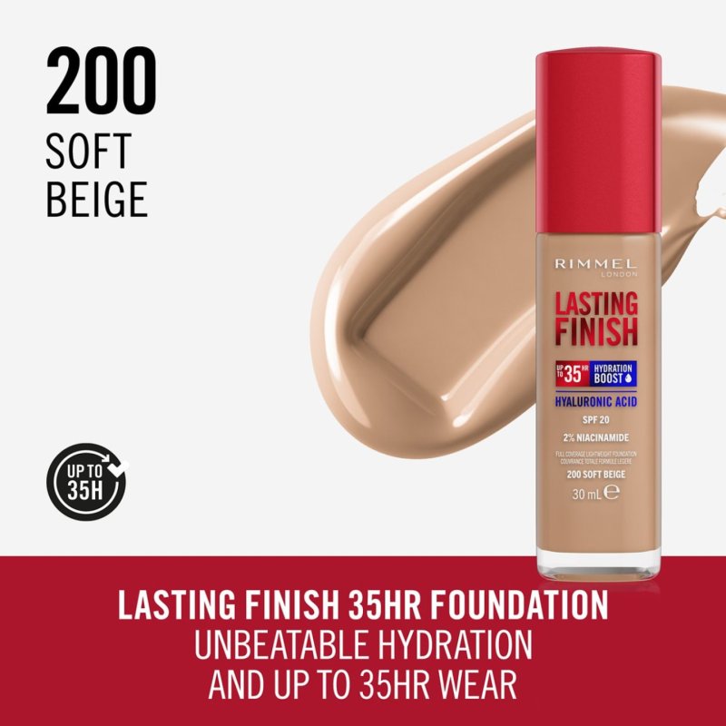 Rimmel Lasting Finish 35 Hour Foundation 200 Soft Beige
