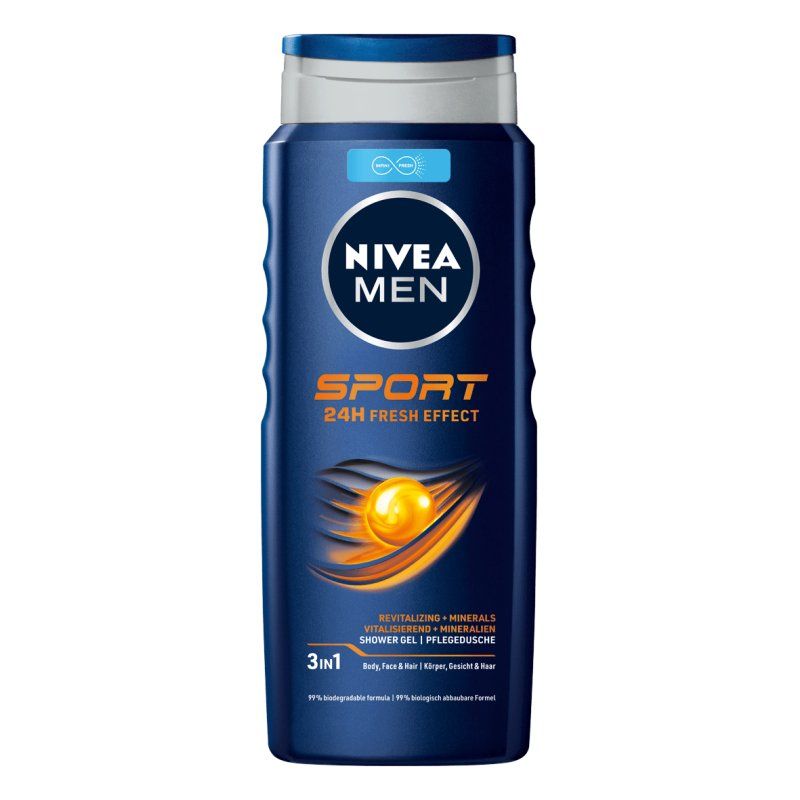 Nivea Men Shower Gel for Body, Face and Hair 500ml