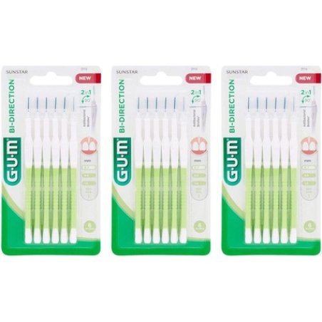Gum Bi-direction Interdental Brushes 0.7mm 6 Pack White