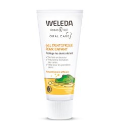 Weleda Childrens Tooth Gel 1.7 Fluid Ounce Fluoride Free Spearmint Flavor with Calendula Silica and Fennel