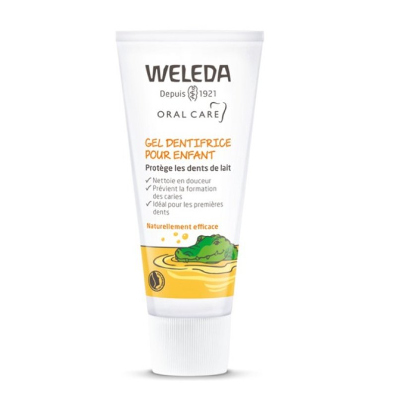Weleda Childrens Tooth Gel 1.7 Fluid Ounce Fluoride Free Spearmint Flavor with Calendula Silica and Fennel