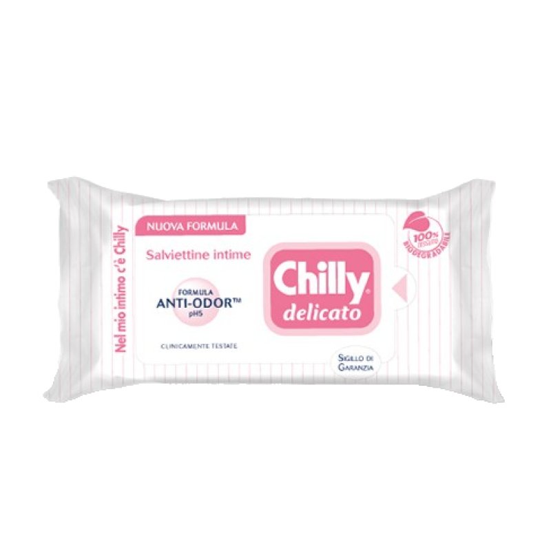 Chilly Delicate Intimate Hygiene Wipes 100% Biodegradable Fabric PH 5 Gentle Clinically Tested Pack of 12 Wipes